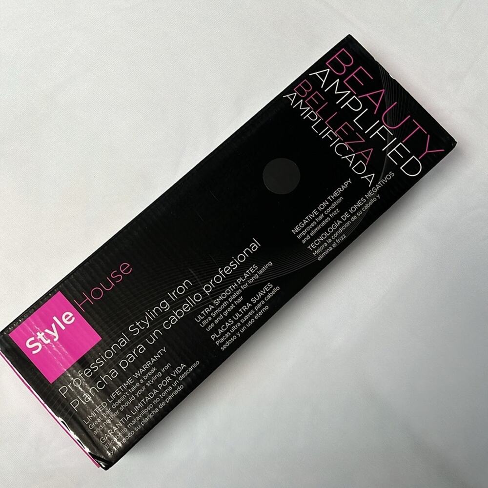 Style House 1.25 Inch Professional Styling Iron Beauty Amplified Black - Picture 3 of 7